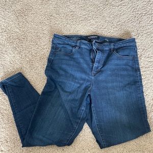 Liverpool High Rise Ankle Dark Wash Skinny Jeans